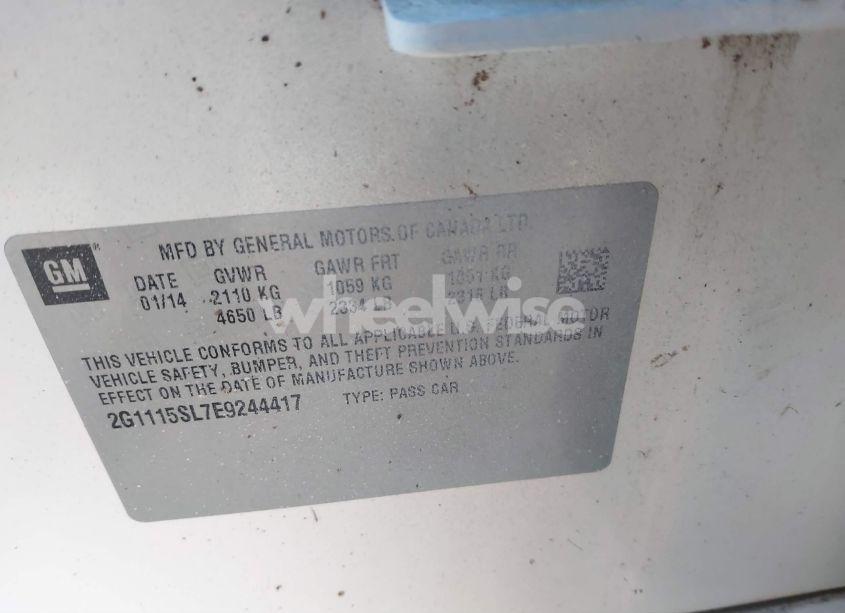 Photo 9 of 2014 Chevrolet Impala 1LT (VIN 2G1115SL7E9244417)