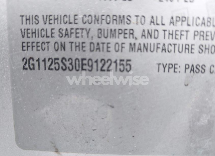 Photo 9 of 2014 Chevrolet Impala 2LT (VIN 2G1125S30E9122155)