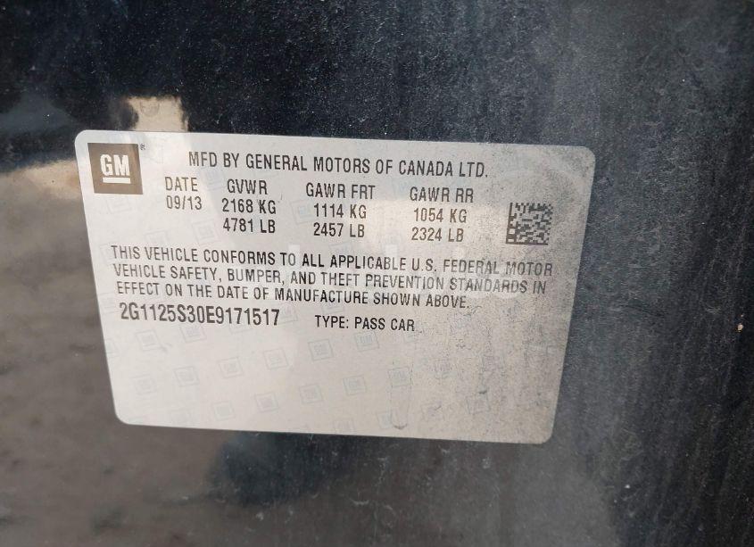 Photo 9 of 2014 Chevrolet Impala 2LT (VIN 2G1125S30E9171517)