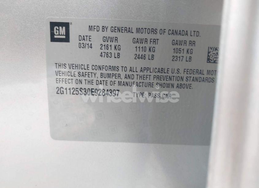 Photo 9 of 2014 Chevrolet Impala 2LT (VIN 2G1125S30E9284397)