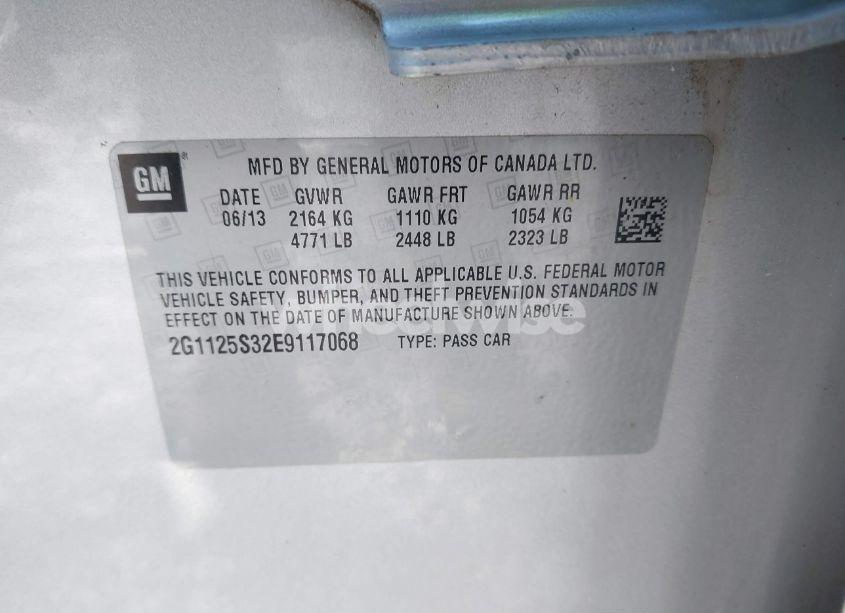 Photo 9 of 2014 Chevrolet Impala 2LT (VIN 2G1125S32E9117068)