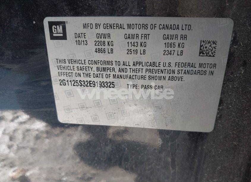 Photo 9 of 2014 Chevrolet Impala 2LT (VIN 2G1125S32E9193325)