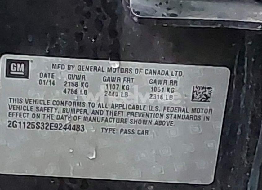 Photo 9 of 2014 Chevrolet Impala 2LT (VIN 2G1125S32E9244483)