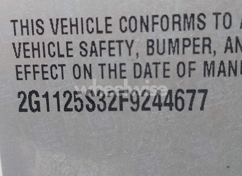 Photo 9 of 2015 Chevrolet Impala 2LT (VIN 2G1125S32F9244677)