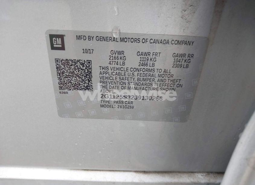 Photo 9 of 2018 Chevrolet Impala 2LZ (VIN 2G1125S32J9130266)