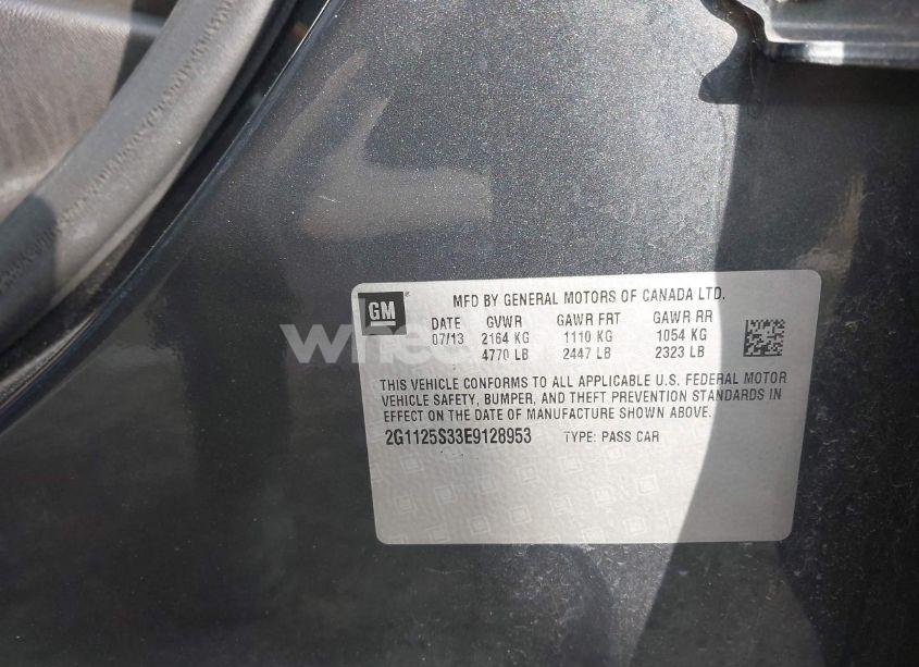 Photo 9 of 2014 Chevrolet Impala 2LT (VIN 2G1125S33E9128953)