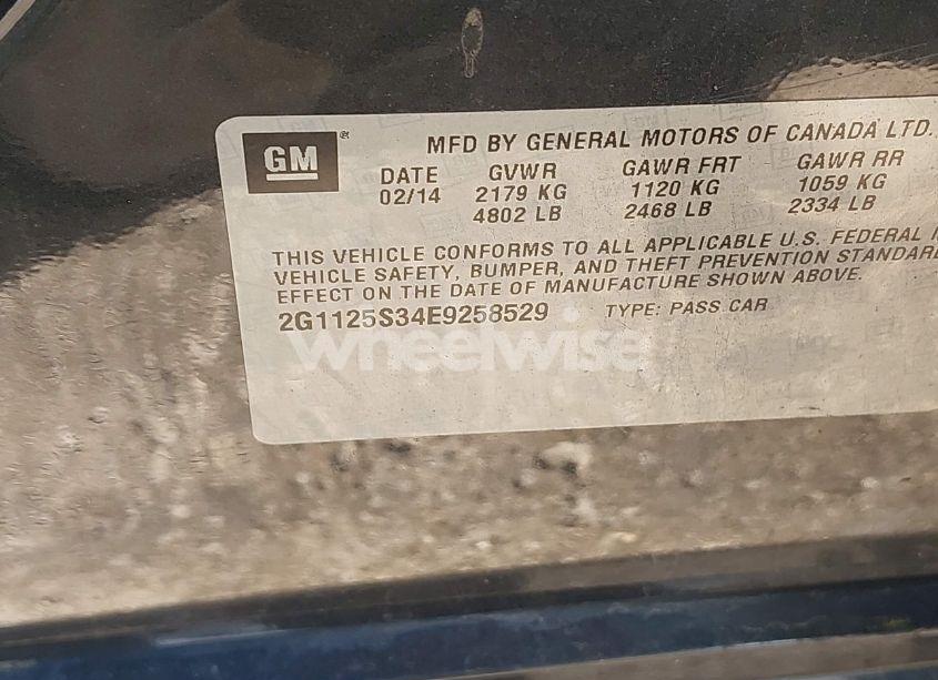 Photo 9 of 2014 Chevrolet Impala 2LT (VIN 2G1125S34E9258529)