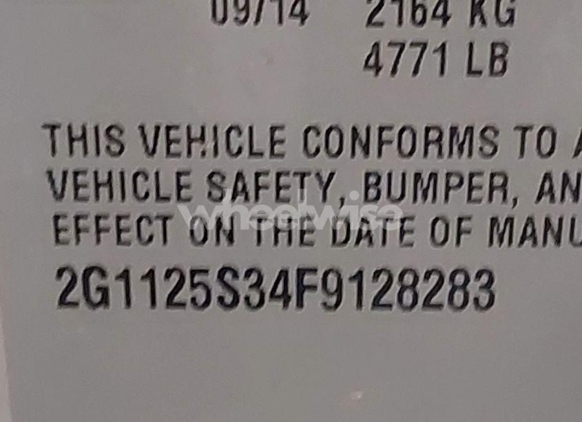 Photo 9 of 2015 Chevrolet Impala 2LT (VIN 2G1125S34F9128283)