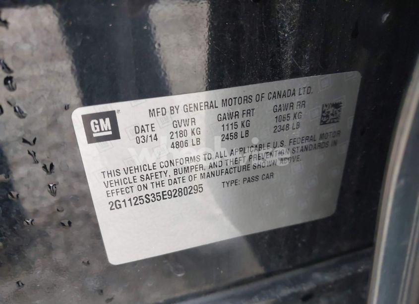 Photo 9 of 2014 Chevrolet Impala 2LT (VIN 2G1125S35E9280295)