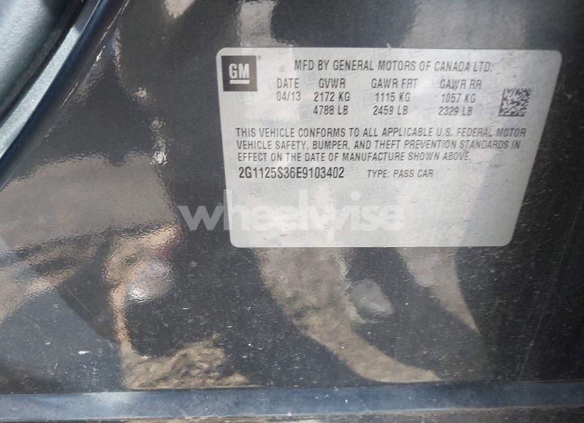 Photo 9 of 2014 Chevrolet Impala 2LT (VIN 2G1125S36E9103402)