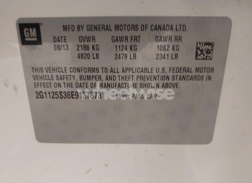 Photo 9 of 2014 Chevrolet Impala 2LT (VIN 2G1125S36E9137873)