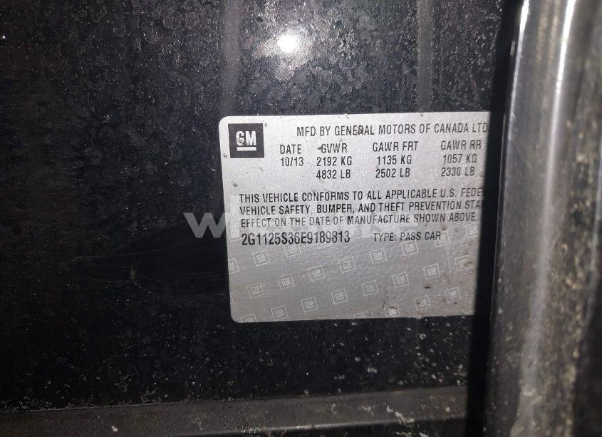 Photo 9 of 2014 Chevrolet Impala 2LT (VIN 2G1125S36E9189813)