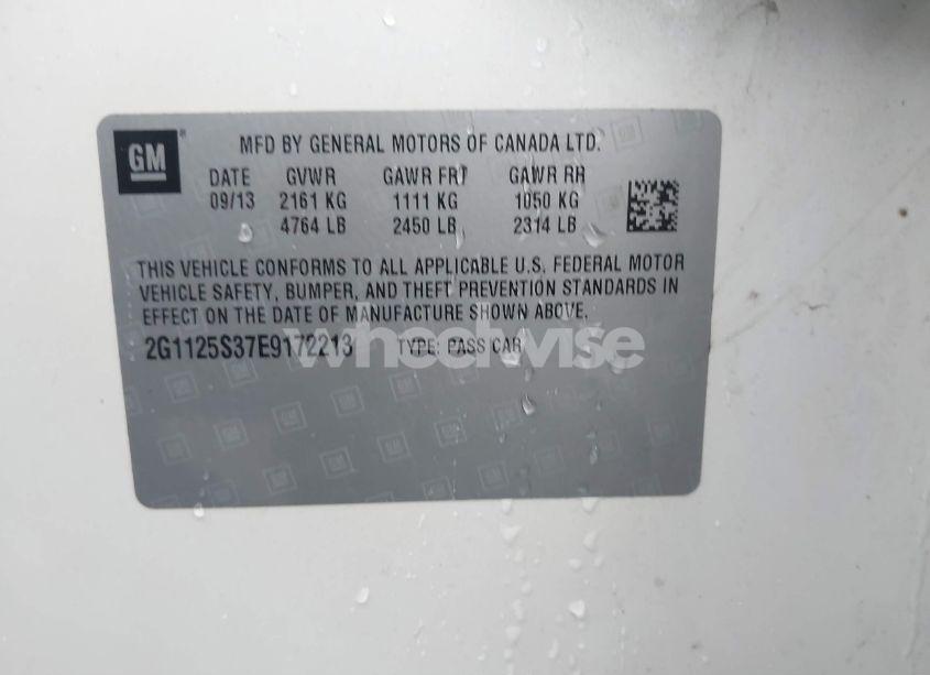 Photo 9 of 2014 Chevrolet Impala 2LT (VIN 2G1125S37E9172213)