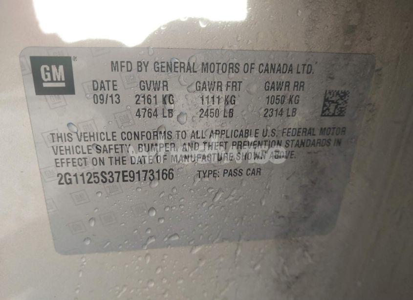 Photo 9 of 2014 Chevrolet Impala 2LT (VIN 2G1125S37E9173166)