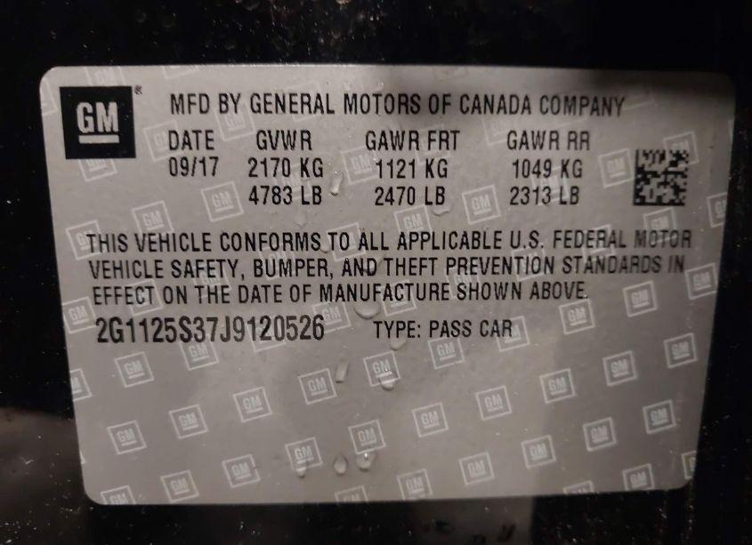 Photo 9 of 2018 Chevrolet Impala 2LZ (VIN 2G1125S37J9120526)