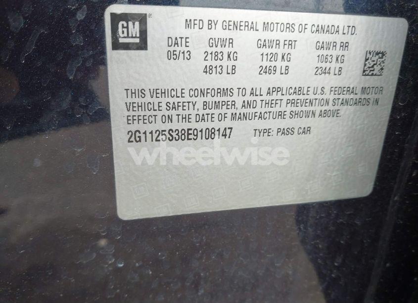 Photo 9 of 2014 Chevrolet Impala 2LT (VIN 2G1125S38E9108147)