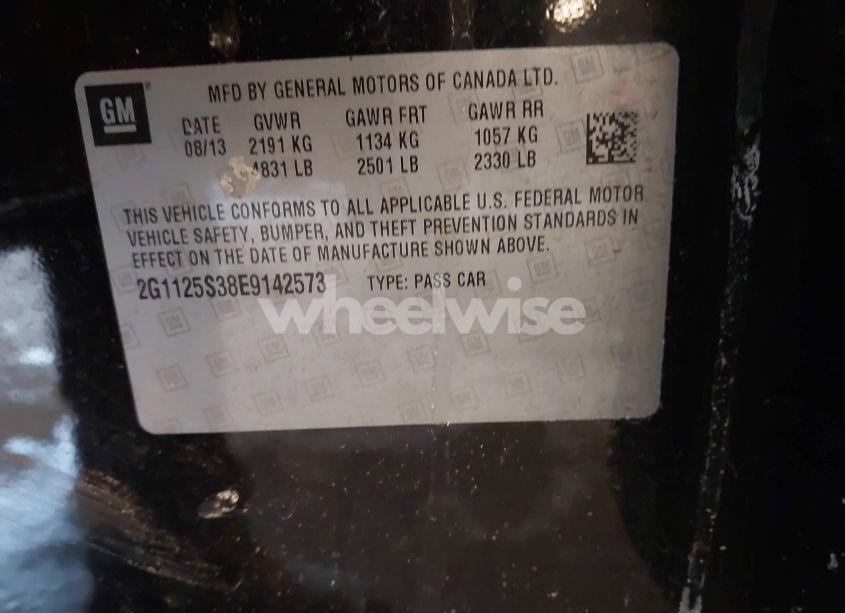 Photo 9 of 2014 Chevrolet Impala 2LT (VIN 2G1125S38E9142573)