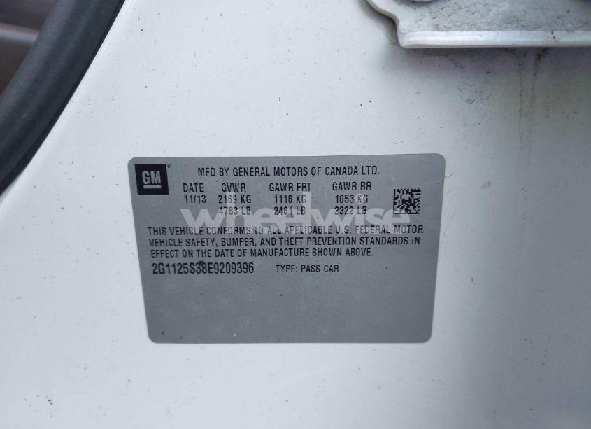 Photo 9 of 2014 Chevrolet Impala 2LT (VIN 2G1125S38E9209396)