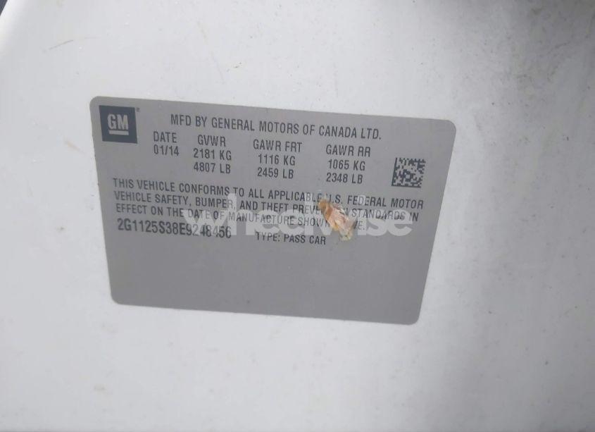 Photo 9 of 2014 Chevrolet Impala 2LT (VIN 2G1125S38E9248456)