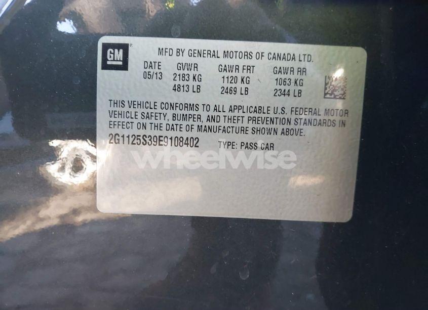 Photo 9 of 2014 Chevrolet Impala 2LT (VIN 2G1125S39E9108402)