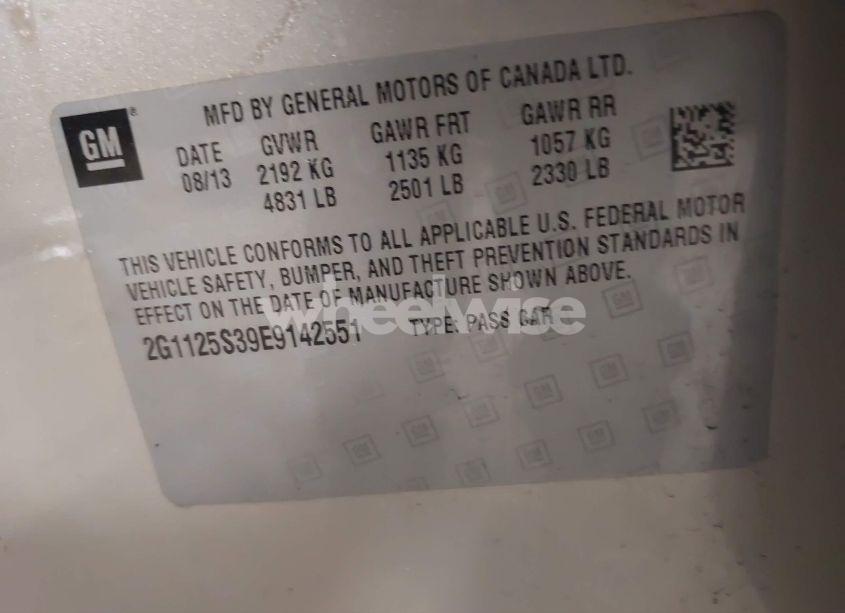 Photo 9 of 2014 Chevrolet Impala 2LT (VIN 2G1125S39E9142551)