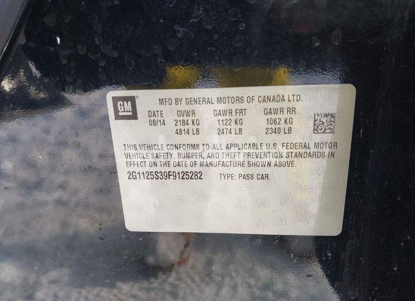 Photo 9 of 2015 Chevrolet Impala 2LT (VIN 2G1125S39F9125282)