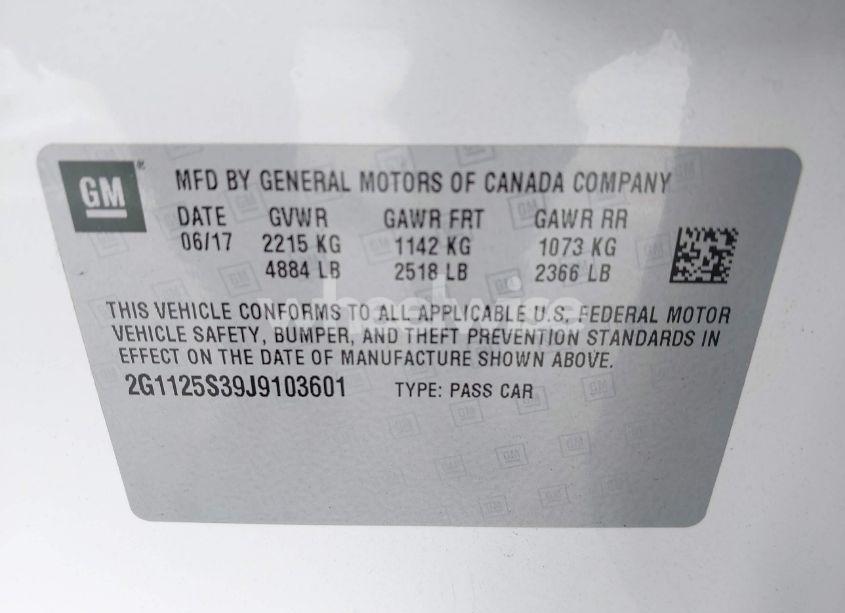 Photo 9 of 2018 Chevrolet Impala 2LZ (VIN 2G1125S39J9103601)