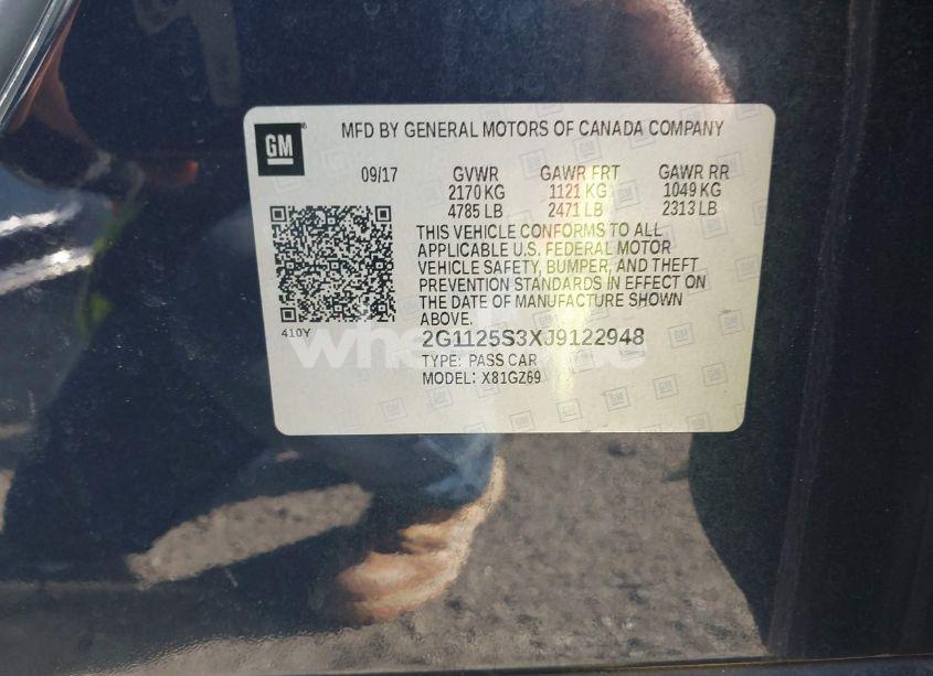 Photo 9 of 2018 Chevrolet Impala 2LZ (VIN 2G1125S3XJ9122948)