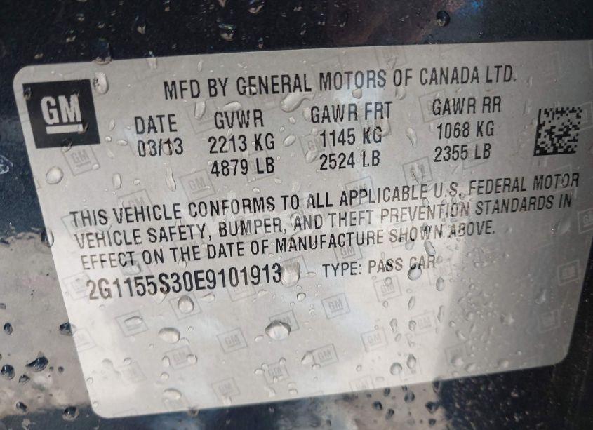 Photo 9 of 2014 Chevrolet Impala 2LZ (VIN 2G1155S30E9101913)