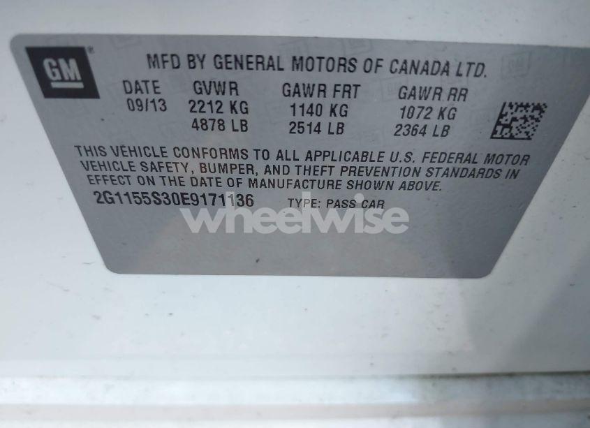 Photo 9 of 2014 Chevrolet Impala 2LZ (VIN 2G1155S30E9171136)