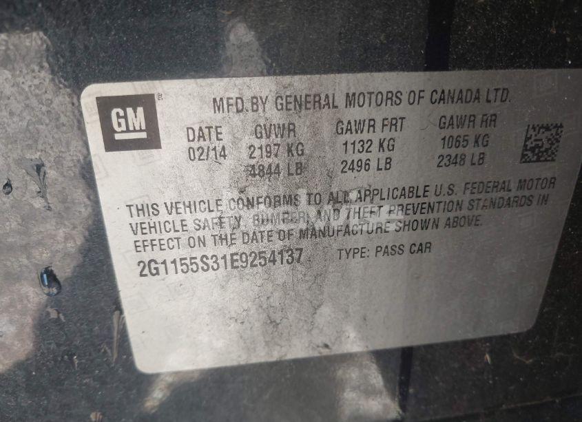 Photo 9 of 2014 Chevrolet Impala 2LZ (VIN 2G1155S31E9254137)