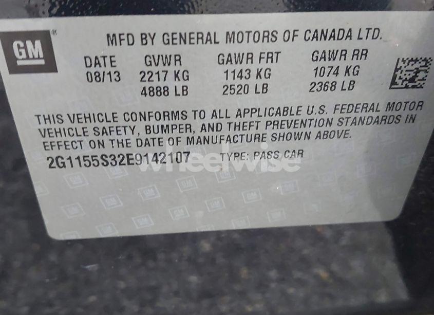 Photo 9 of 2014 Chevrolet Impala 2LZ (VIN 2G1155S32E9142107)