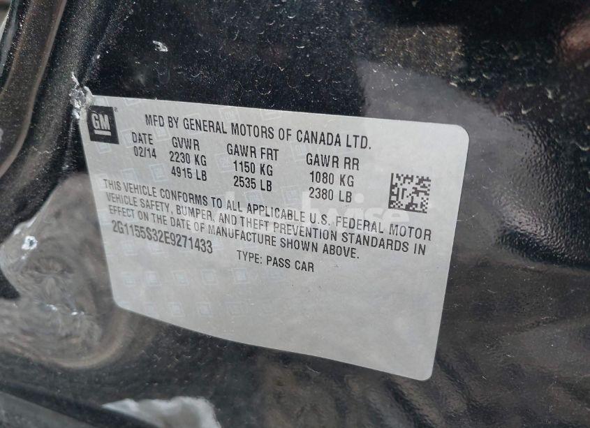 Photo 9 of 2014 Chevrolet Impala 2LZ (VIN 2G1155S32E9271433)