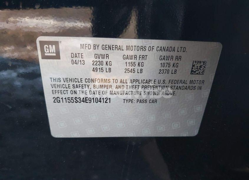 Photo 9 of 2014 Chevrolet Impala 2LZ (VIN 2G1155S34E9104121)