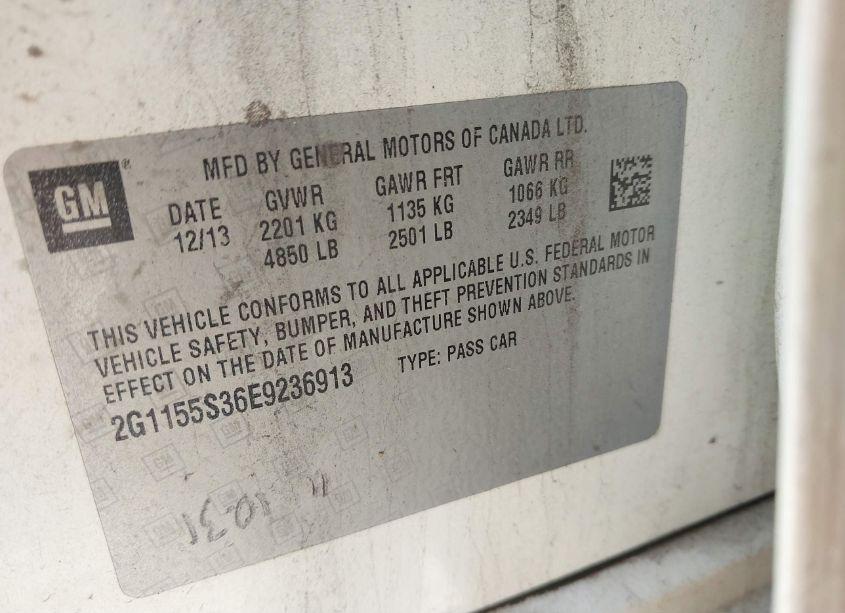 Photo 9 of 2014 Chevrolet Impala 2LZ (VIN 2G1155S36E9236913)