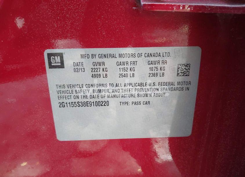 Photo 9 of 2014 Chevrolet Impala 2LZ (VIN 2G1155S38E9100220)