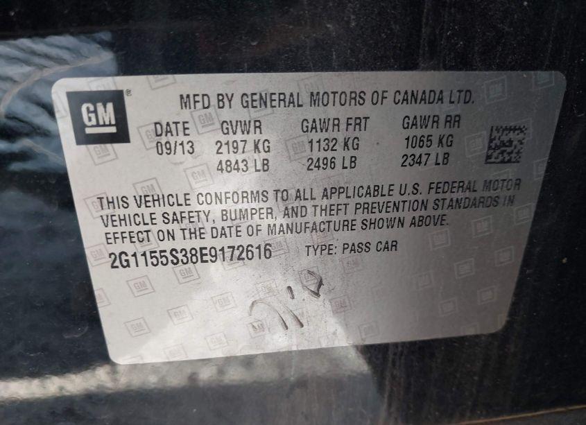Photo 9 of 2014 Chevrolet Impala 2LZ (VIN 2G1155S38E9172616)