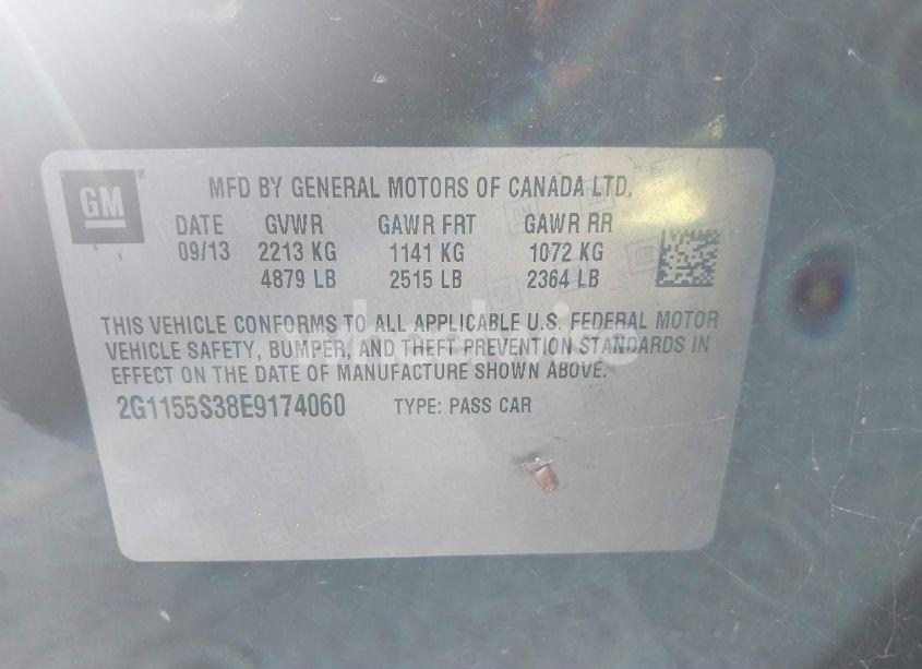 Photo 9 of 2014 Chevrolet Impala 2LZ (VIN 2G1155S38E9174060)