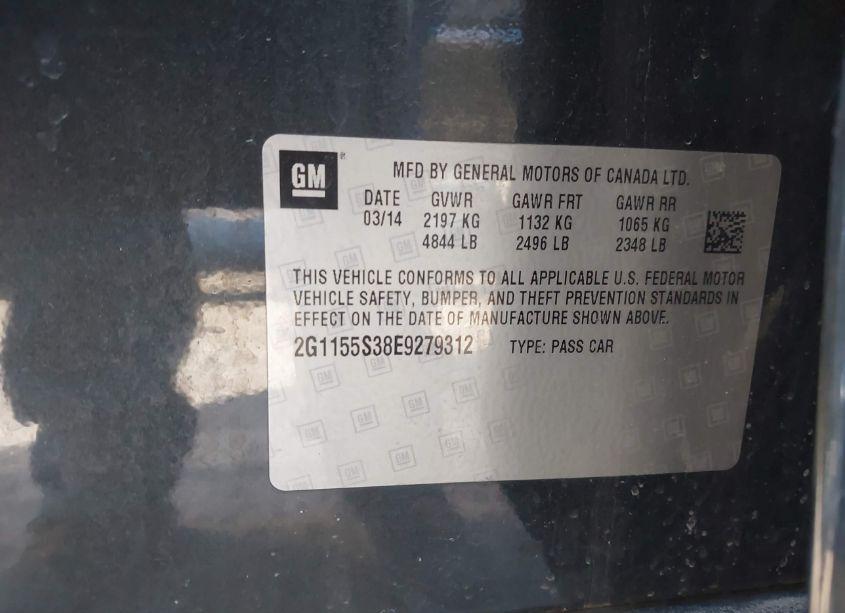 Photo 9 of 2014 Chevrolet Impala 2LZ (VIN 2G1155S38E9279312)