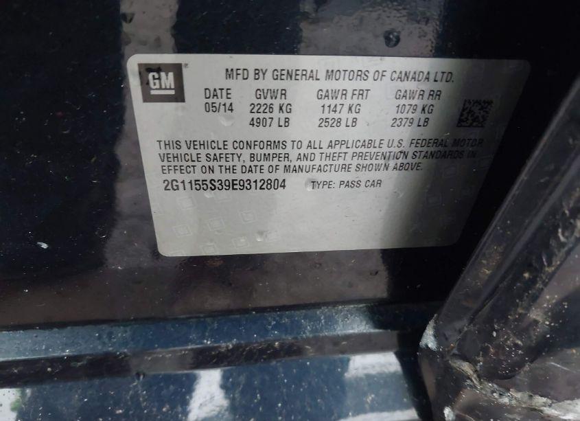 Photo 9 of 2014 Chevrolet Impala 2LZ (VIN 2G1155S39E9312804)