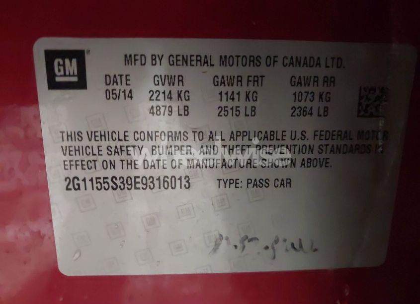 Photo 9 of 2014 Chevrolet Impala 2LZ (VIN 2G1155S39E9316013)