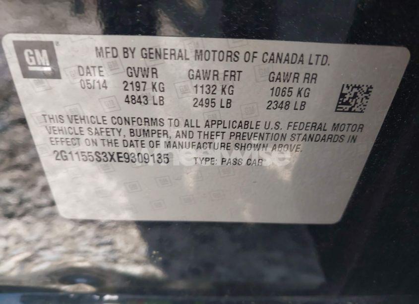 Photo 9 of 2014 Chevrolet Impala 2LZ (VIN 2G1155S3XE9309135)