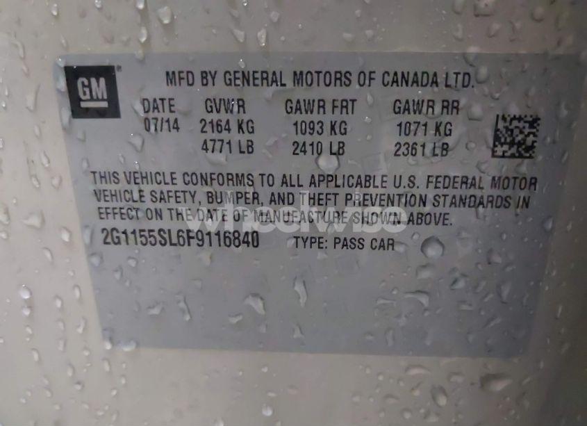 Photo 9 of 2015 Chevrolet Impala 1LZ (VIN 2G1155SL6F9116840)