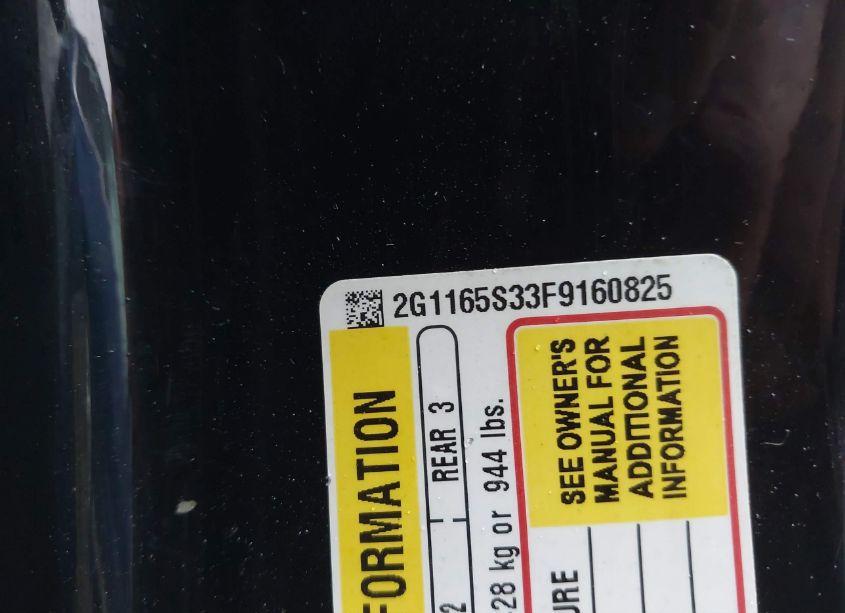 Photo 9 of 2015 Chevrolet Impala 2LZ (VIN 2G1165S33F9160825)