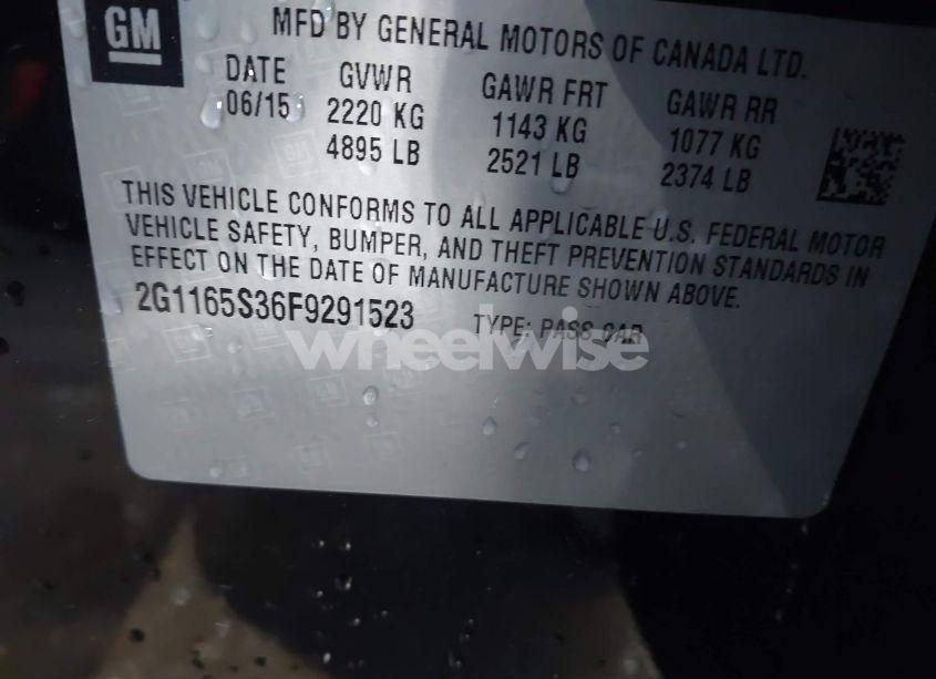 Photo 9 of 2015 Chevrolet Impala 2LZ (VIN 2G1165S36F9291523)