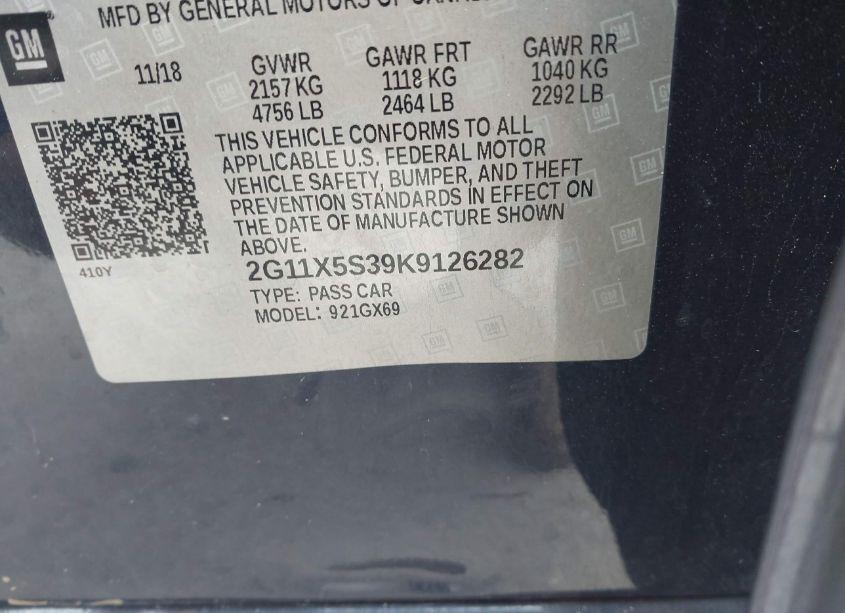 Photo 9 of 2019 Chevrolet Impala LS (VIN 2G11X5S39K9126282)