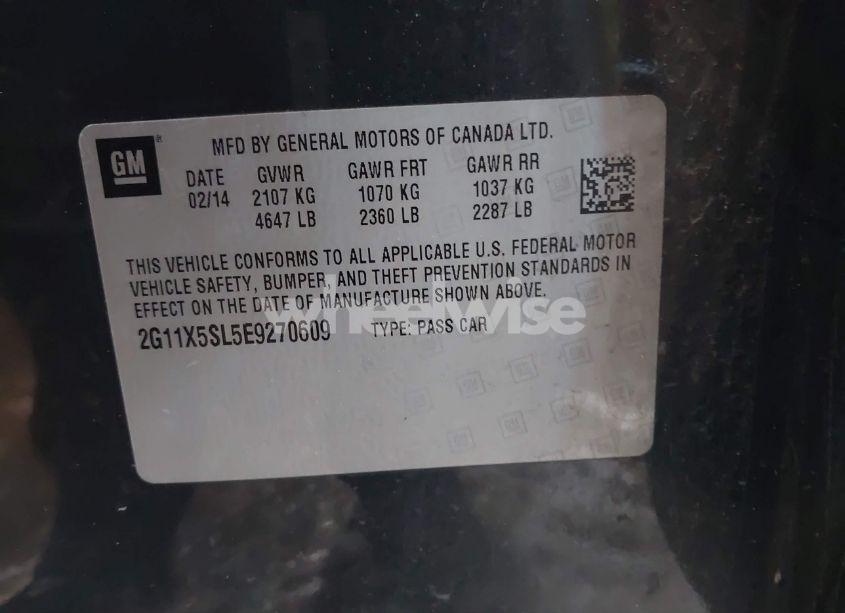 Photo 9 of 2014 Chevrolet Impala 1FL (VIN 2G11X5SL5E9270609)