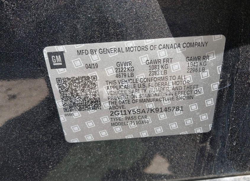 Photo 9 of 2019 Chevrolet Impala LS (VIN 2G11Y5SA7K9145781)