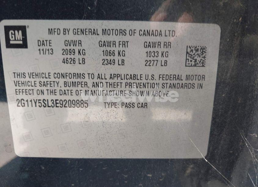 Photo 9 of 2014 Chevrolet Impala 1LS (VIN 2G11Y5SL3E9209885)