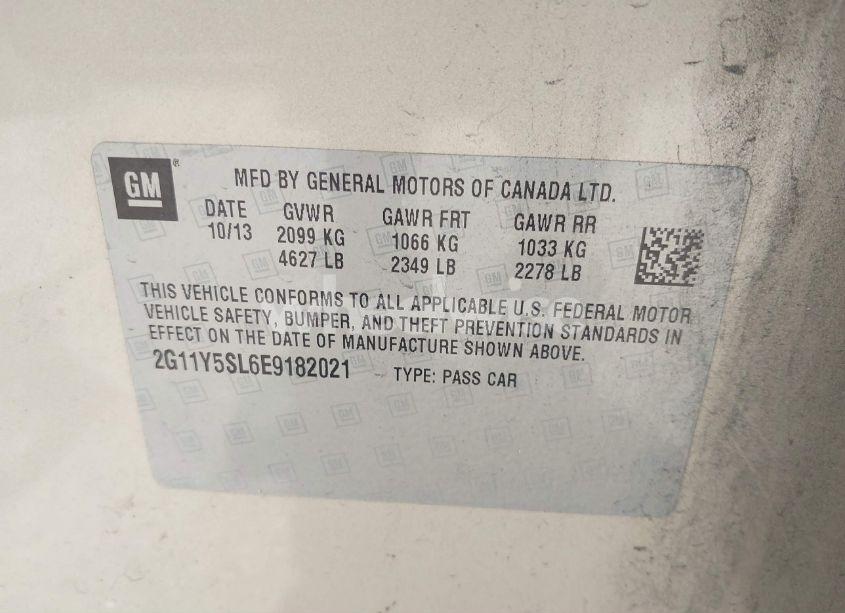 Photo 9 of 2014 Chevrolet Impala 1LS (VIN 2G11Y5SL6E9182021)